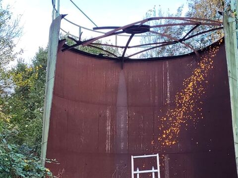 Demontage eines 200 cbm Hochtanks